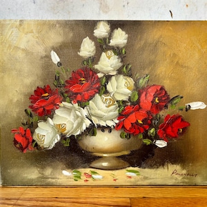 Öl auf Leinwand Blumen Stillleben