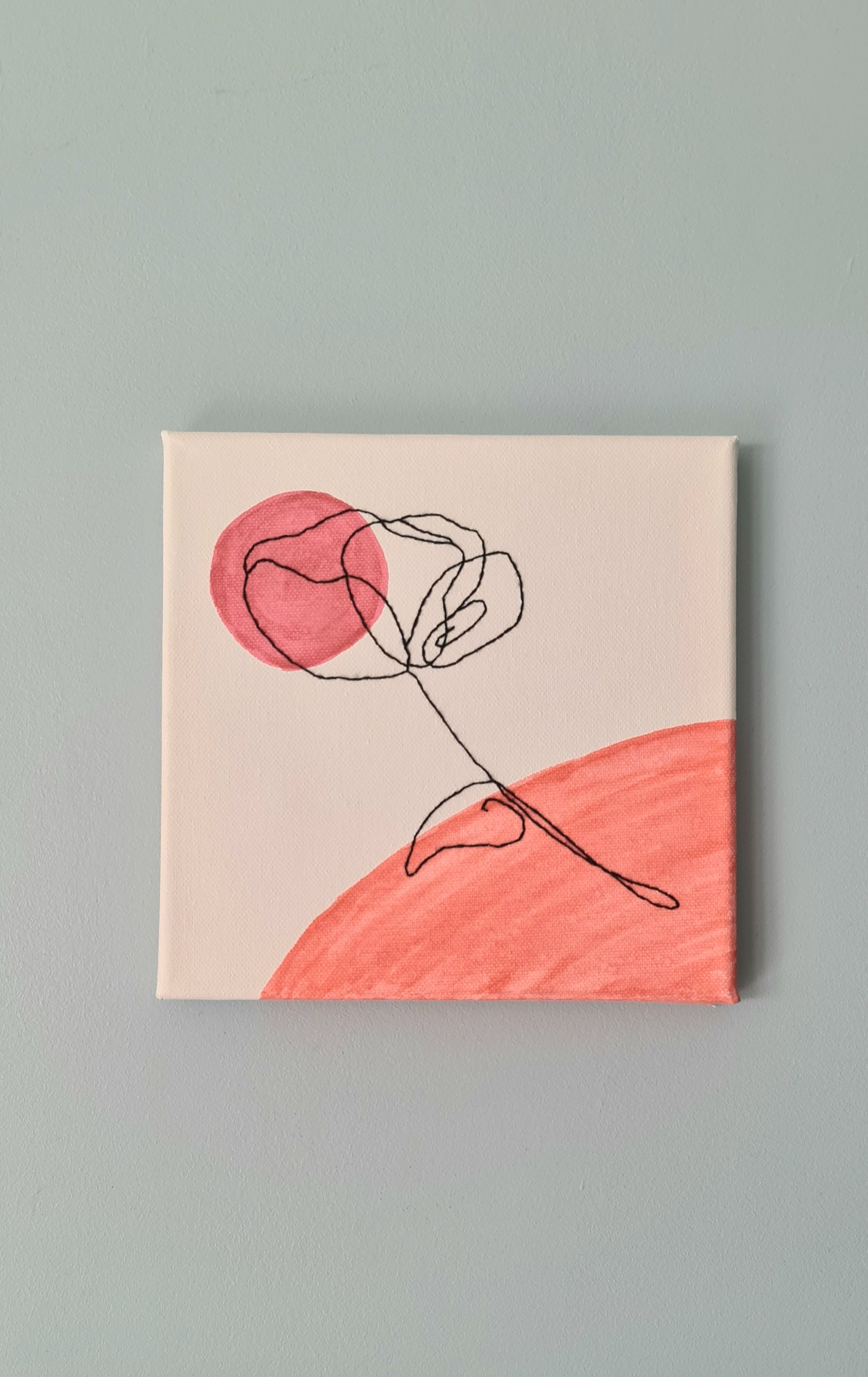 Tableau Broderie Fleur