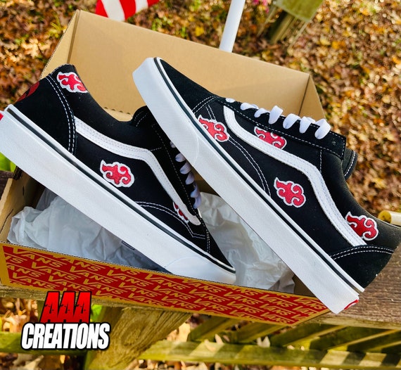 akatsuki vans slip ons