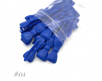 Hair clip for dogs- #01 Dark Blue Bow 4.5cm