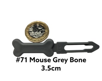 Hair Clip for dogs- small grey bone #71