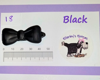 犬用ボウヘアクリップ - 18 ブラック