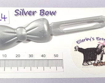 Haarclip voor honden- #24 Silver BOW