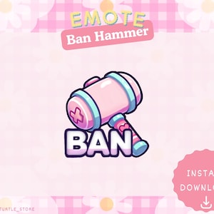 Ban Hammer Emote - Twitch - Discord - Youtube - Kick