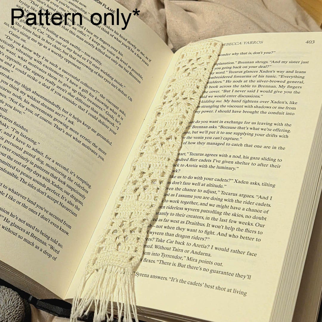 Floral Lace Crochet Bookmark Pattern - Etsy