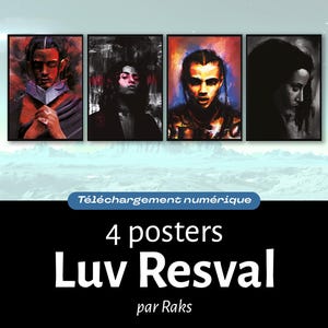 Luv Resval Illustration Poster | French Rap Poster | Modern Hip Hop | Instant Download