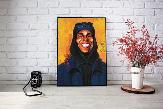 Roshi - French rap portrait - Digital Painting by Raks