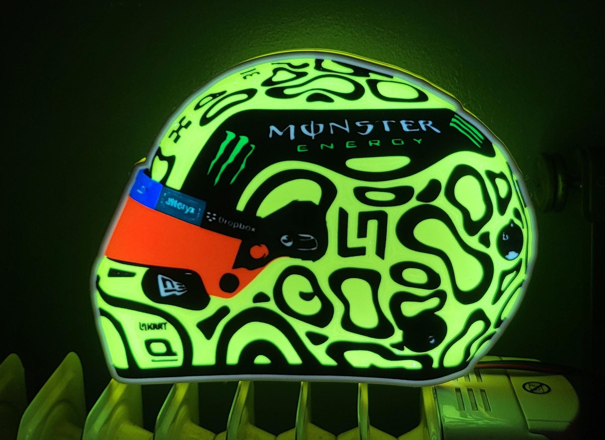 Lando Norris 2025 Helmet LED Light Box - F1 Racing Memorabilia