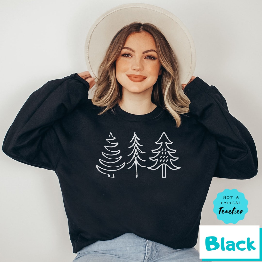 Christmas Trees Sweatshirt, Christmas Sweater for Women, Christmas Tee