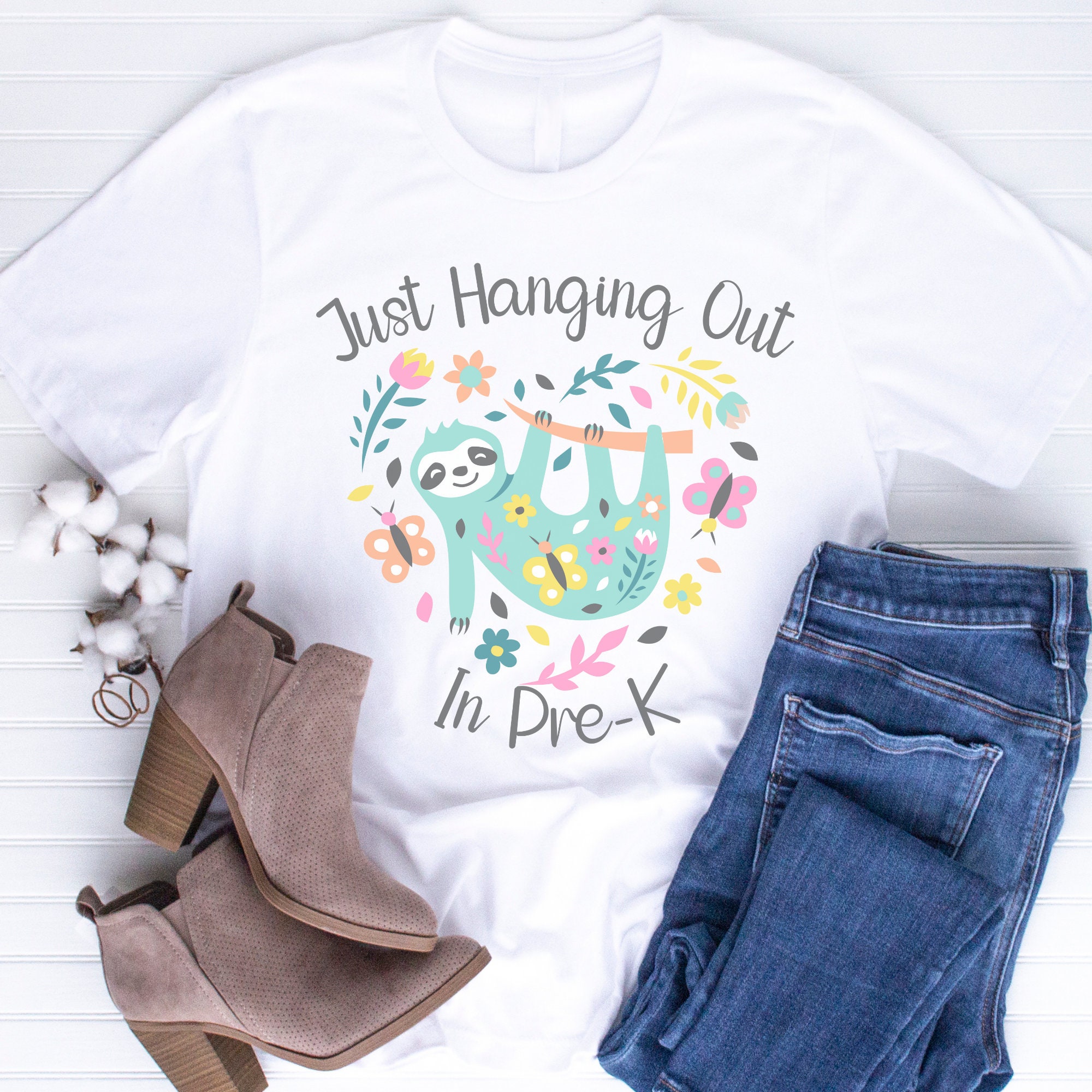 Cute Sloth PreK Teacher Shirt, New Teacher Tshirt Gift, Grade Level Team Shirt for PreK Teacher, Cute Crew Shirt PreK Teacher Squad Tees