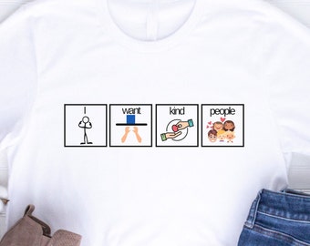 Cute PECs Shirt Special Education Teacher Shirts BCBA Shirts Speech Therapist Behavior Tech RBT Gift ABA Shirts Kind People Shirt Sped Shirt