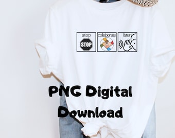 PNG Design for Special Education Teacher, Collaborate Personal Use Only Sped Teacher Digital Download AAC Shirt Design