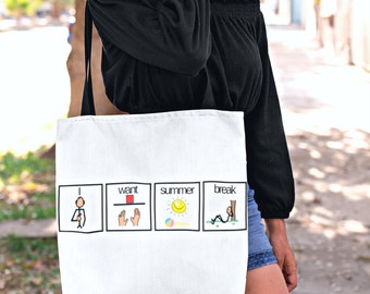 Tote Bag Funny Special Education Teacher Bag Summer Vacation for Teachers Funny BCBA Speech Therapist Behavior Tech RBT Appreciation Gift