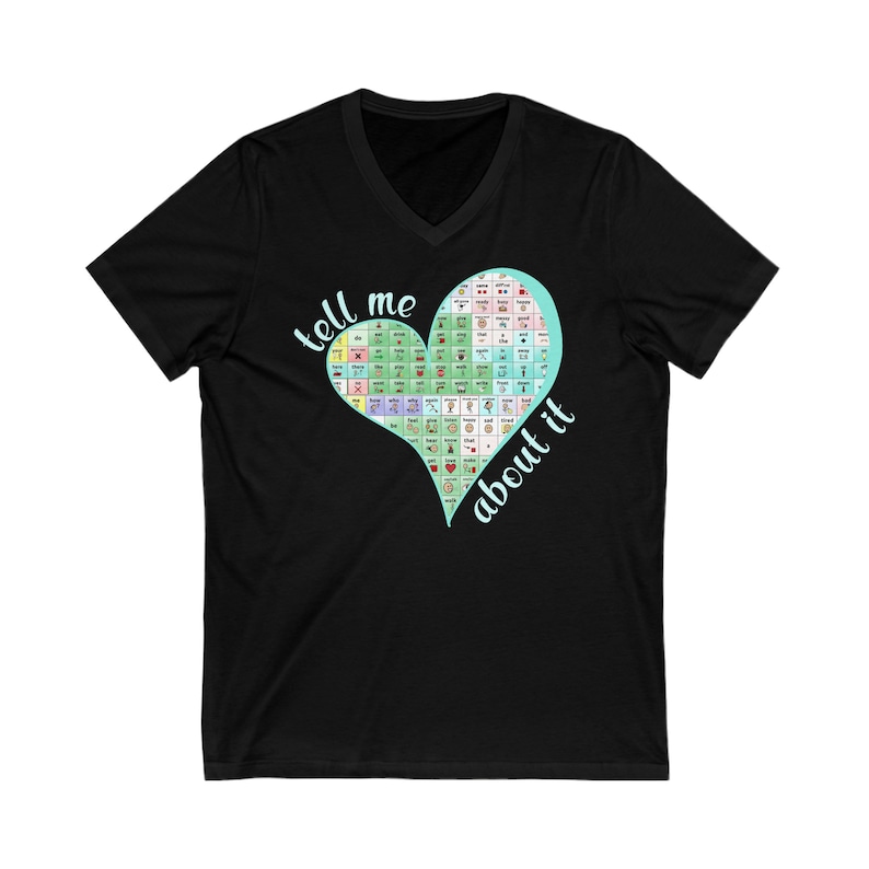 Tus palabras importan Camisa Patología del habla AAC Camisa con cuello en V Camisa de maestro acelerado Camisa de inclusión Camisa de neurodiversidad Terapia del habla COTA SLPA imagen 2