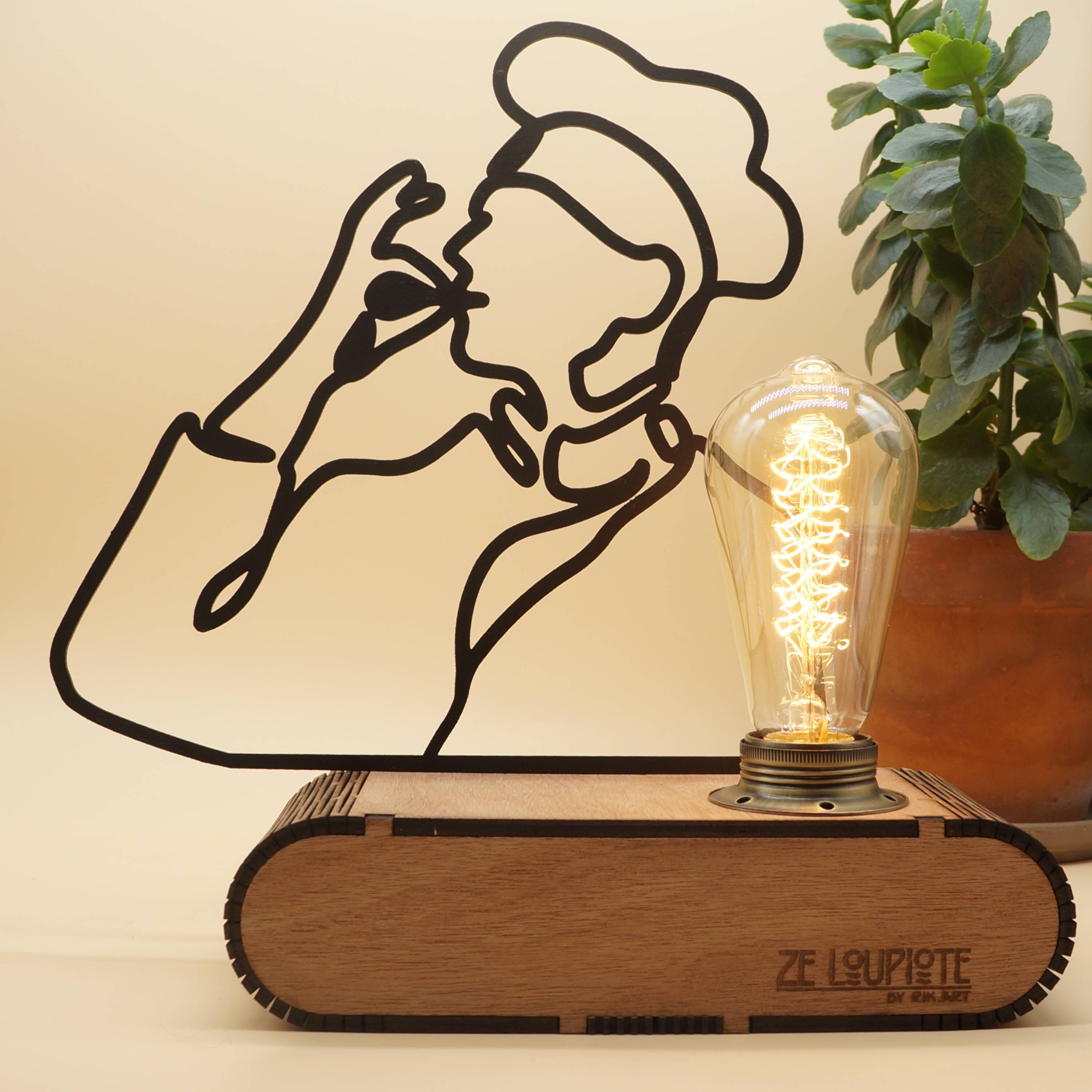 Lampe à Poser en Bois, Ze Loupiotedesign Modèle Cuisine.