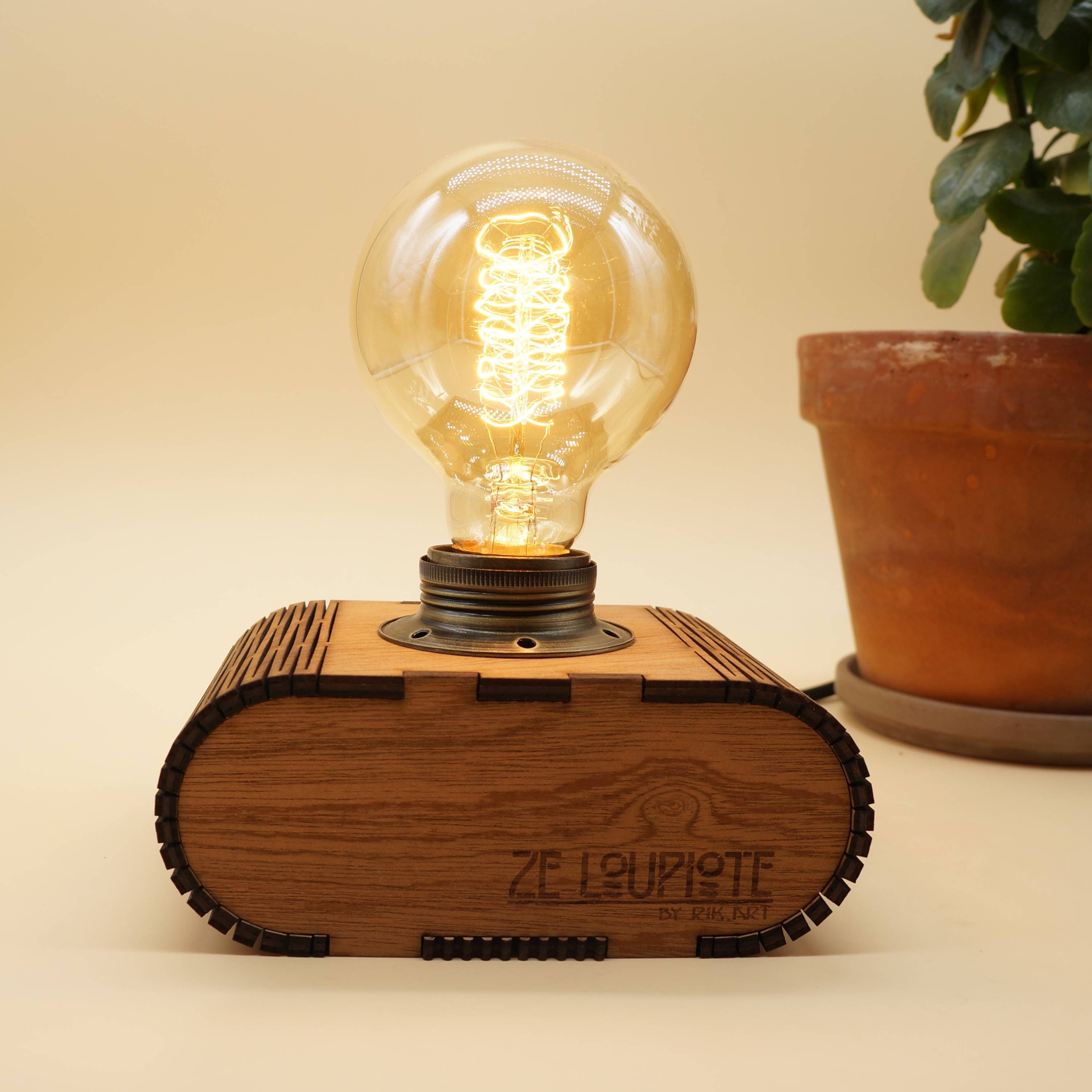 Lampe à Poser en Bois, Ze Loupiotebasic