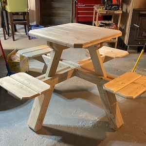 Four Seat Picnic Table Plan: DIY Outdoor Dining (PDF Pattern)