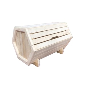 Six Sided Storage Bin Plan. This woodworking diy makes a great garbage bin