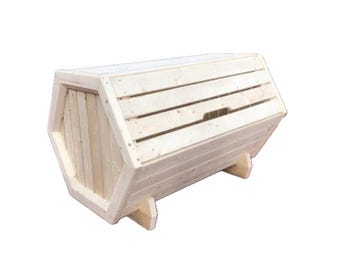 Six Sided Storage Bin Plan. This woodworking diy makes a great garbage bin