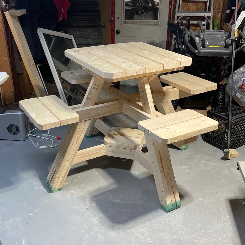Tall Pub Style Picnic Table DIY Plan Etsy Canada