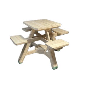 Tall Pub Style Picnic Table DIY Plan. A woodworking plan for a high top picnic table for the deck or garden.