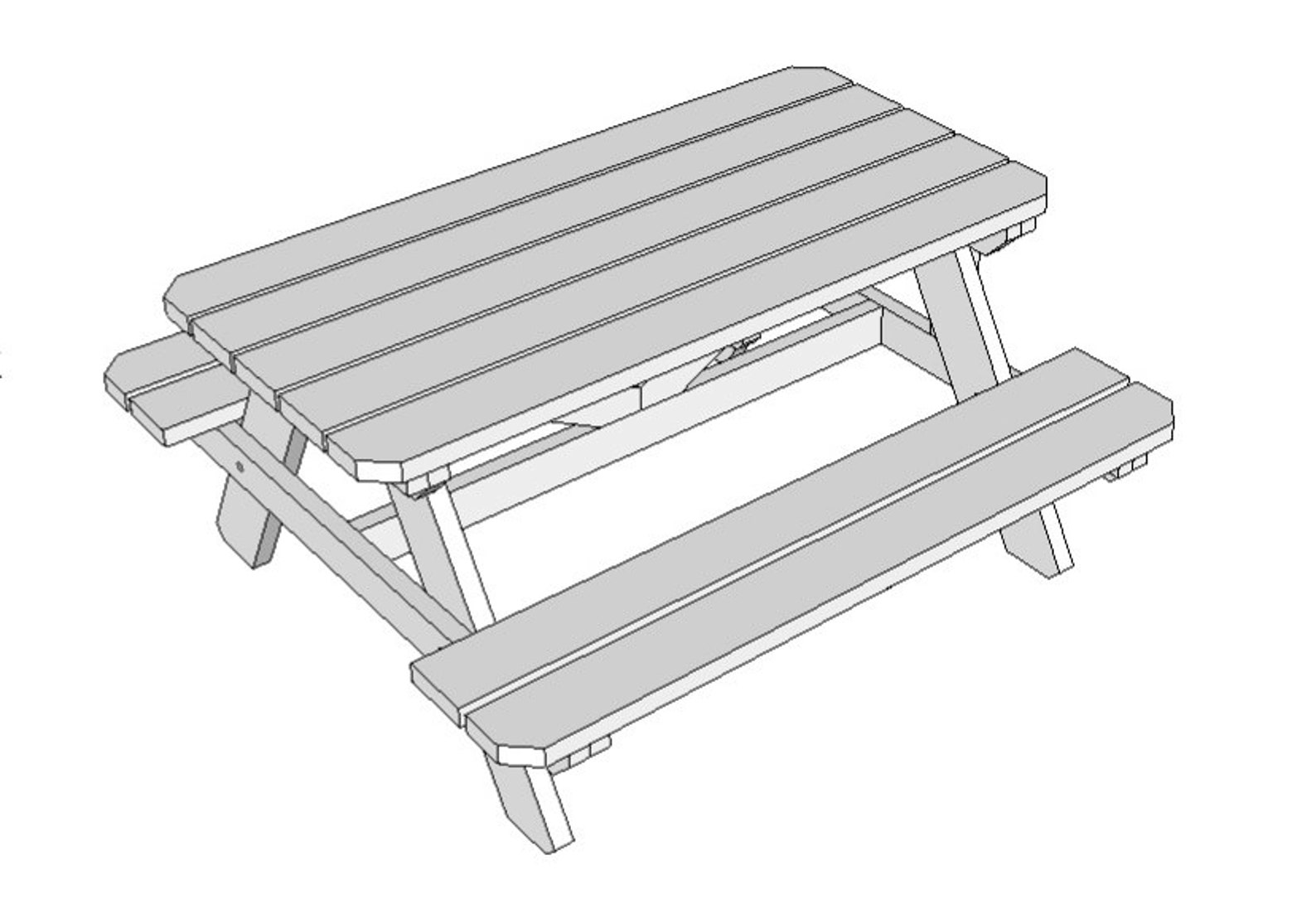 Picnic Table Woodworking Plan Etsy
