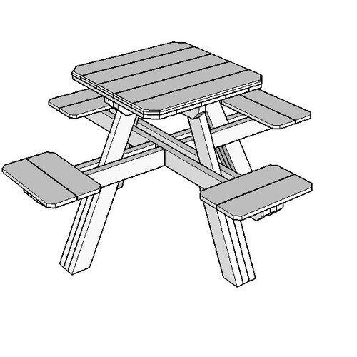 Trestle Style Picnic Table With Benches Woodworking Plans Etsy