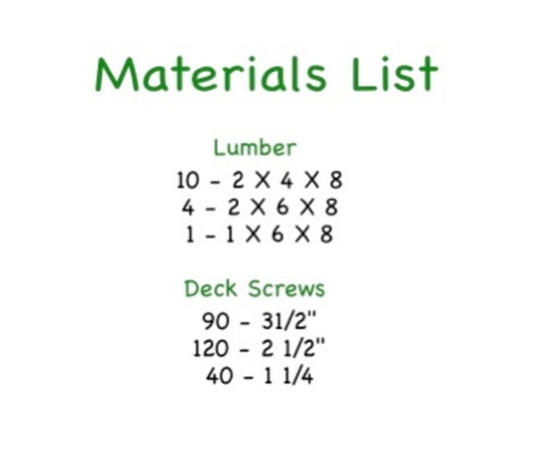 Pub Style Picnic Table Woodworking Plan Etsy