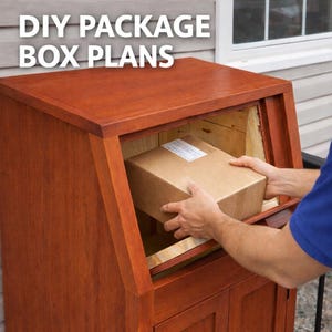 Arrêtez le vol de colis - Plans de travail du bois pour boîte de livraison de coursier DIY - Stockage sécurisé des colis à l'extérieur