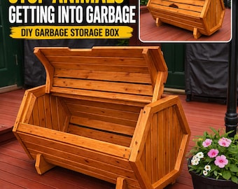 Six Sided - Hexagon shaped Garbage Bin Plan - DIY Woodworking Plans