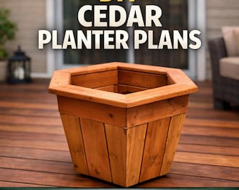 Hexagon Planter Plans – DIY Cedar Outdoor Planter | Deck & Entryway Upgrade