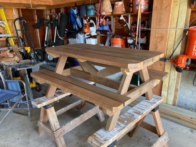 Picnic Table Woodworking Plan Etsy