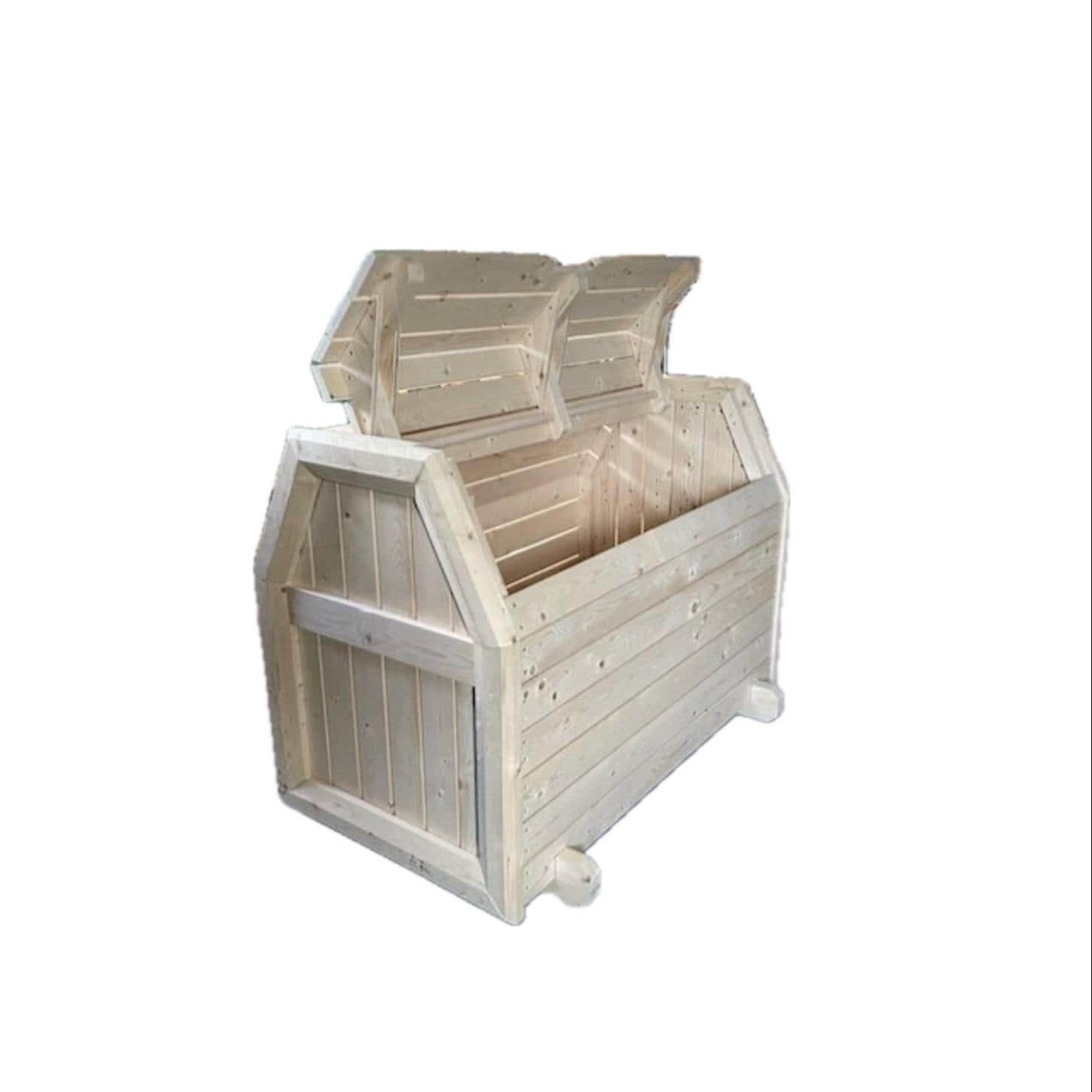 Farmhouse Style Storage/Trash Bin DIY Plan. This diy woodworking plan makes a great garbage bin.
