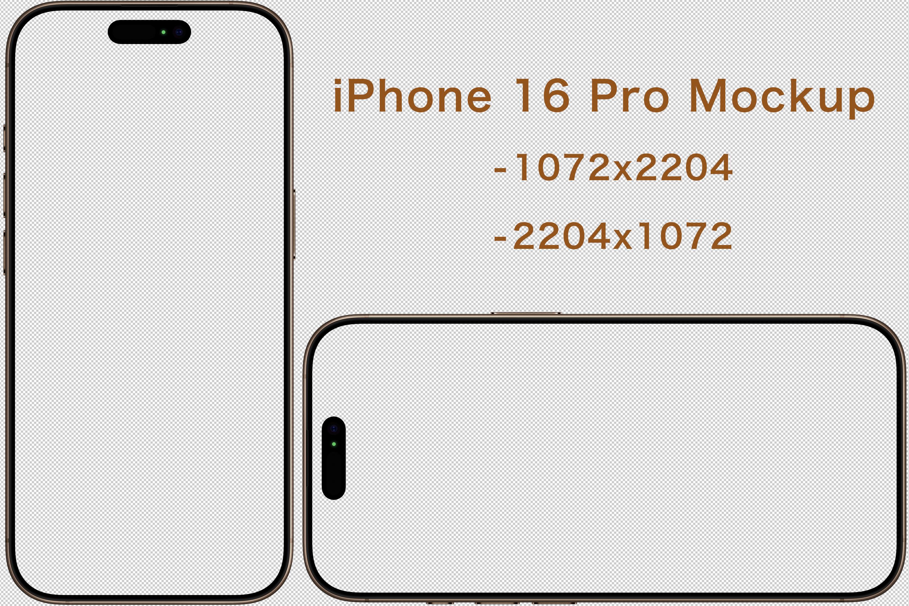 IPhone 16 Pro Black Titanium and Desert Titanium Frame Mockup iPhone