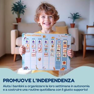 Calendario Settimanale Magnetico per Bambini Montessori