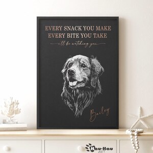 Digital Personalised Wall Art With Your Dog's Name Golden Retriever | Golden Retriever Dog Poster Print | Gift for pet owners | A3&A4