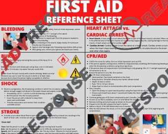 Printable First Aid Sheet - Etsy