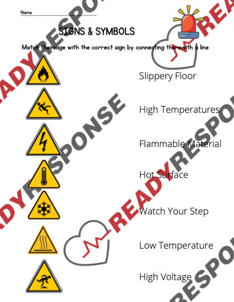 Safety Activity Workbook Etsy