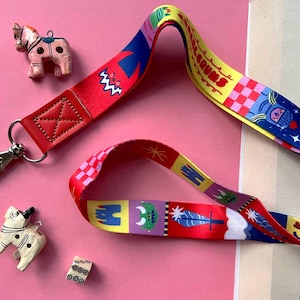 Fantasy Lanyard | Goblins and Swords Keychain | Keyring Heroic Fantasy Genre | Fairytale Lanyard for Keys and Badges | Demons and Knights