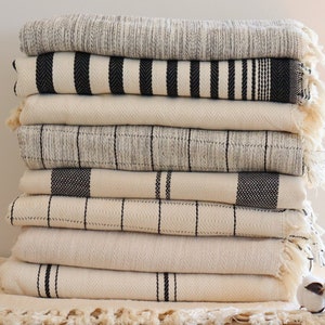 Turkish Cotton Bedspread Queen, Soft Organic Cotton Throw, Boho Bed Throw Blanket, Oversize Large Blanket, Lightweight Summer Coverlet