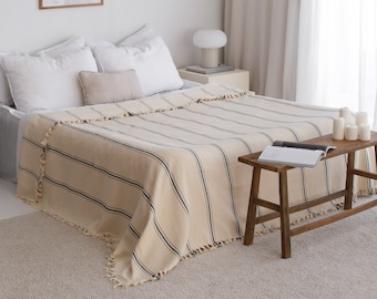 Organic Cotton Bedspread, Summer Cotton Throw, Bed Cover
