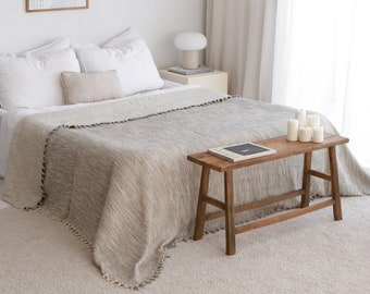 Übergröße König Tagesdecke Grau, Boho Bett Decke, Bettwäsche Decke Erwachsene, Haus Geschenk