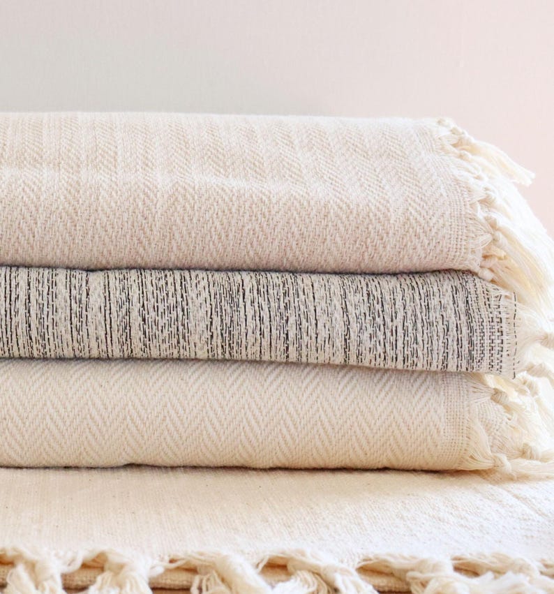 Cotton throw blanket is large and soft.
Throw blanket is eco friendly gift. Organic cotton throw is all season blanket.Soft king cotton bedspread is breathable and lightweight blanket.