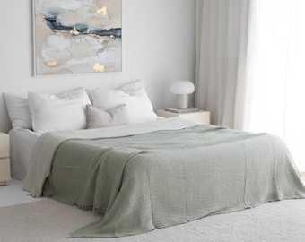 Oversize König Tagesdecke, Musselin Decke, Tagesdecke aus Türkischer Baumwolle