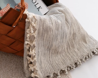 Colcha de algodón extragrande, manta de cama estilo bohemio