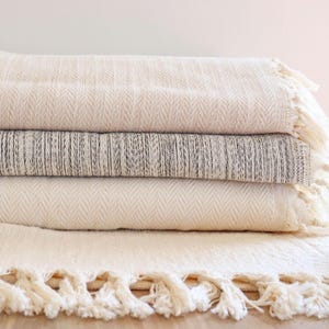 Turkish Cotton Blanket, Organic Cotton Throw Blanket, Boho Bed Throw Blanket, Oversize King Bedspread, Lightweight Summer Blanket, Home Gift