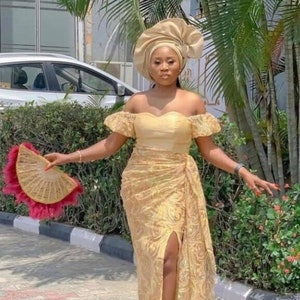 Champagne gold lace dress hot sale