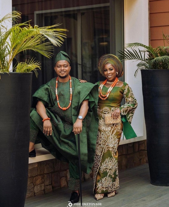 Couple Traditional Wedding Outfit,Nigeria Wedding Dress,African Couple