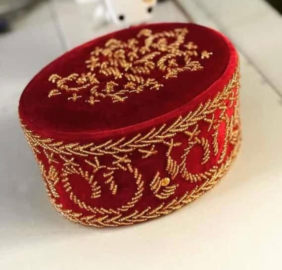 African Chieftaincy Wedding Hat. Igbo 