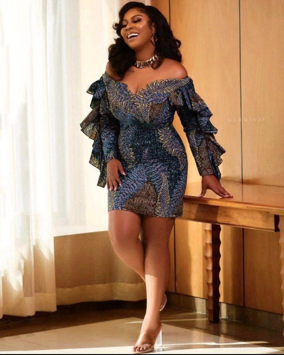 Simple aso ebi clearance gown
